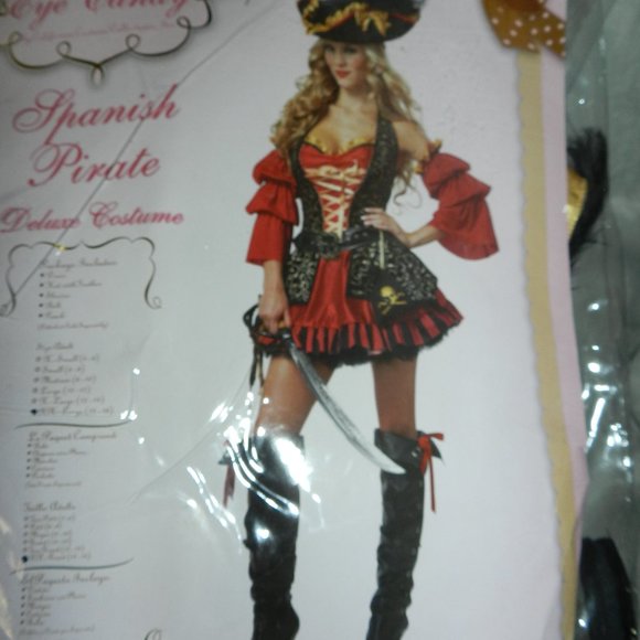 🆕Eye Candy Pirate Sexy Spanish Womens XXL14-16 Deluxe Cali Costume Set NIP! - Picture 6 of 16